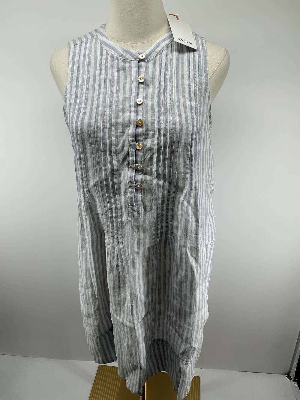 100% European Linen Sleeveless Swing Dress